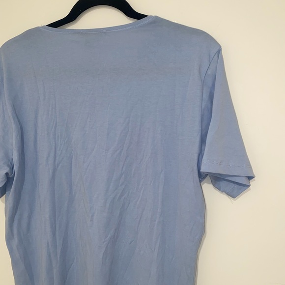 NWT Zara scoop neck baby blue t shirt - Picture 4 of 6
